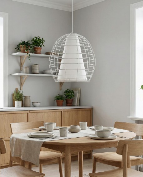 NOWOCZESNA LAMPA WISZĄCA BIAŁA BOLZANO