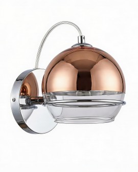 KINKIET LAMPA ŚCIENNA NOWOCZESNA RÓŻOWE ZŁOTO VERONI LUMINA DECO