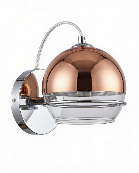 KINKIET LAMPA ŚCIENNA NOWOCZESNA RÓŻOWE ZŁOTO VERONI LUMINA DECO