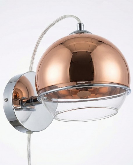 KINKIET LAMPA ŚCIENNA NOWOCZESNA RÓŻOWE ZŁOTO VERONI LUMINA DECO