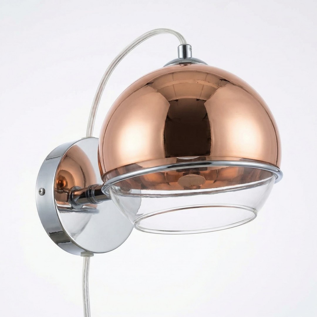 KINKIET LAMPA ŚCIENNA NOWOCZESNA RÓŻOWE ZŁOTO VERONI LUMINA DECO