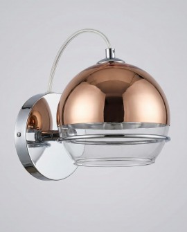 KINKIET LAMPA ŚCIENNA NOWOCZESNA RÓŻOWE ZŁOTO VERONI LUMINA DECO