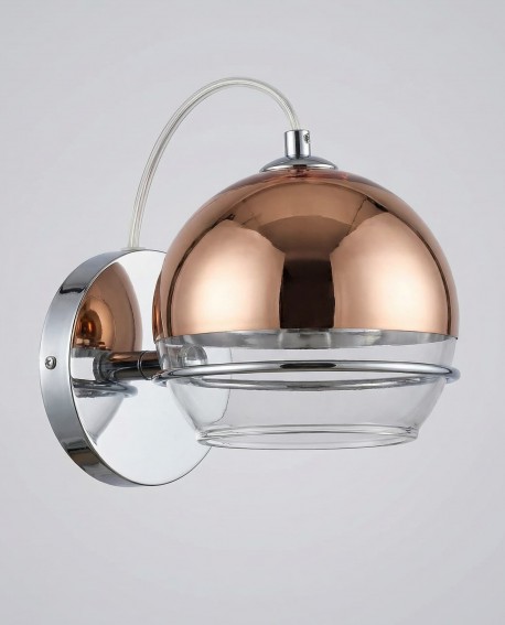 KINKIET LAMPA ŚCIENNA NOWOCZESNA RÓŻOWE ZŁOTO VERONI LUMINA DECO