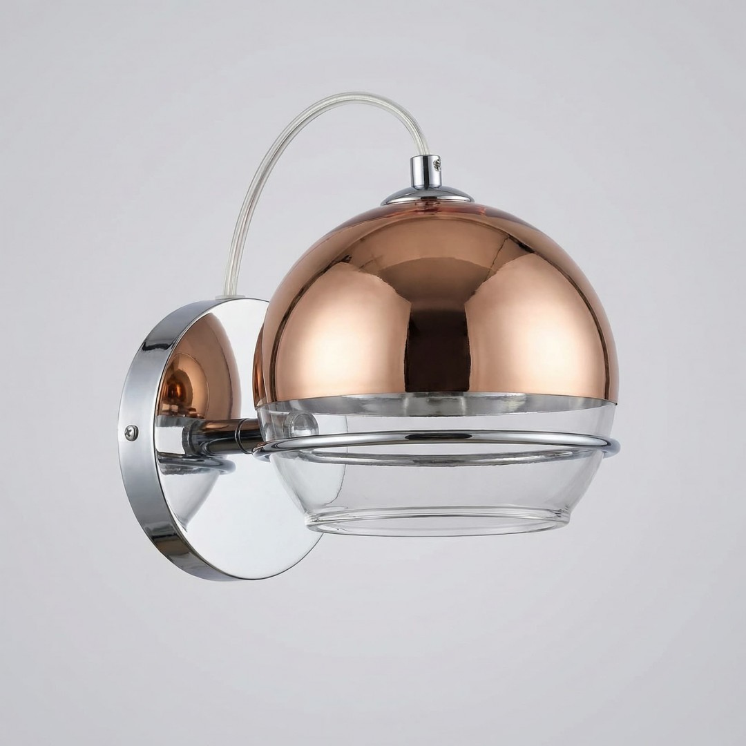 KINKIET LAMPA ŚCIENNA NOWOCZESNA RÓŻOWE ZŁOTO VERONI LUMINA DECO