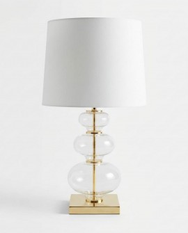 lampa nocna bialo zlota briston lumina deco front