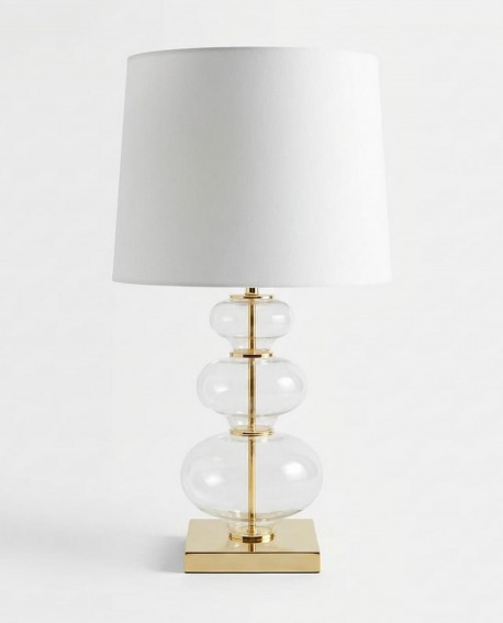 lampa nocna bialo zlota briston lumina deco front