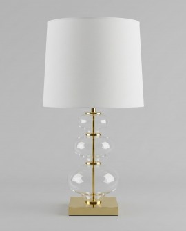 lampa nocna bialo zlota briston lumina deco front