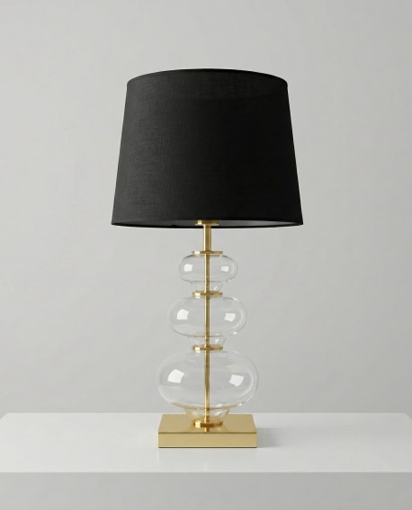 lampa nocna czarno zlota briston lumina deco front