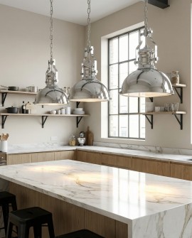 LAMPA WISZĄCA INDUSTRIALNA LOFT CHROMOWANA ETTORE