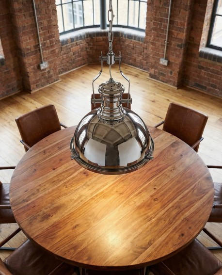 LAMPA WISZĄCA INDUSTRIALNA LOFT CHROMOWANA ETTORE