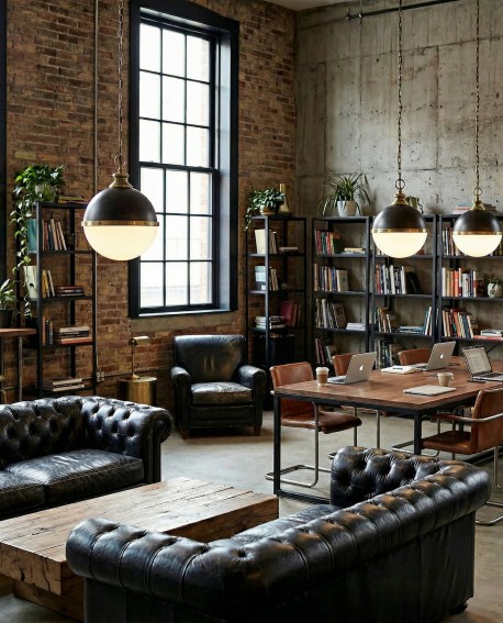 LAMPA WISZĄCA LOFT CZARNO-MOSIĘŻNA LARGO LUMINA DECO