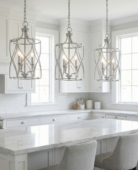 lampa wisząca sufitowa chromowana elmont w3 lumina deco na białym tle – DAMI DOMO