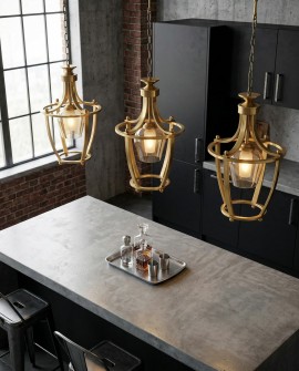LAMPA WISZĄCA NOWOCZESNA LOFT ZŁOTA BROOKLYN L1 LUMINA DECO
