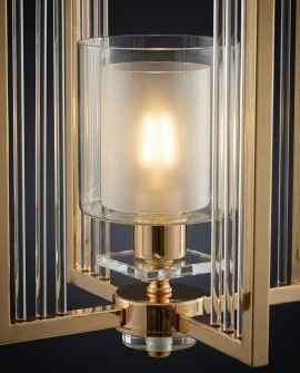 LAMPA WISZĄCA SUFITOWA NOWOCZESNA ZŁOTA MANHATTAN W1 LUMINA DECO