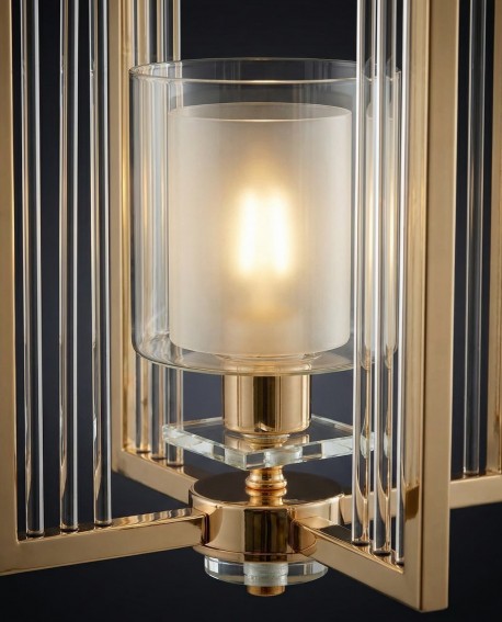 LAMPA WISZĄCA SUFITOWA NOWOCZESNA ZŁOTA MANHATTAN W1 LUMINA DECO