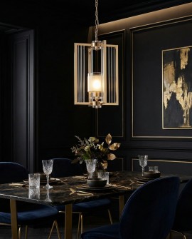 LAMPA WISZĄCA SUFITOWA NOWOCZESNA ZŁOTA MANHATTAN W1 LUMINA DECO