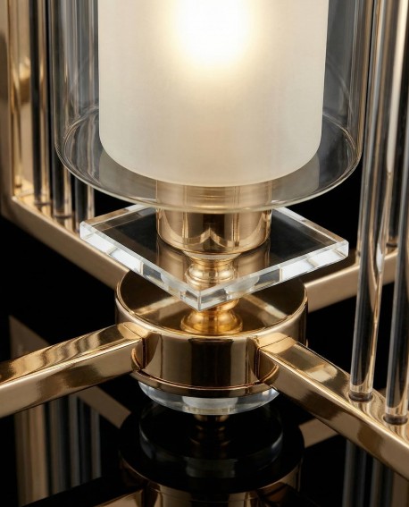 LAMPA WISZĄCA SUFITOWA NOWOCZESNA ZŁOTA MANHATTAN W1 LUMINA DECO