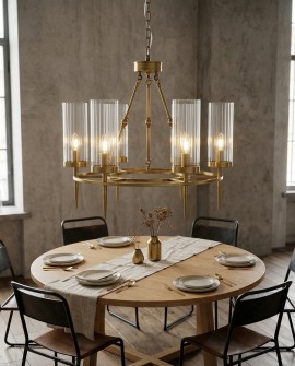 LAMPA WISZĄCA NOWOCZESNA ZŁOTO SZCZOTKOWANE MORATTI W6 LUMINA DECO