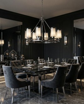 LAMPA WISZĄCA ŻYRANDOL NOWOCZESNY CHROMOWANY MARIETTA W8 LUMINA DECO