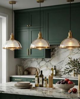 Lampa Brico marki Lumina Deco z kloszem ze szkła w stylu loftowym