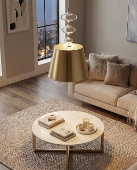 NOWOCZESNA LAMPA WISZĄCA ZŁOTO-PRZEZROCZYSTA VENEZIANA NEO W1