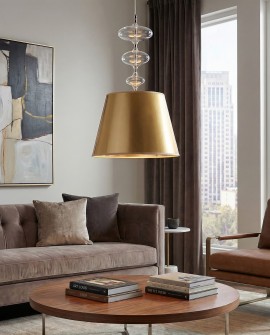 NOWOCZESNA LAMPA WISZĄCA ZŁOTO-PRZEZROCZYSTA VENEZIANA NEO W1