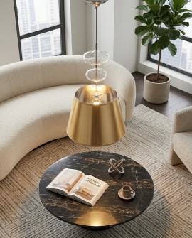 NOWOCZESNA LAMPA WISZĄCA ZŁOTO-PRZEZROCZYSTA VENEZIANA NEO W1