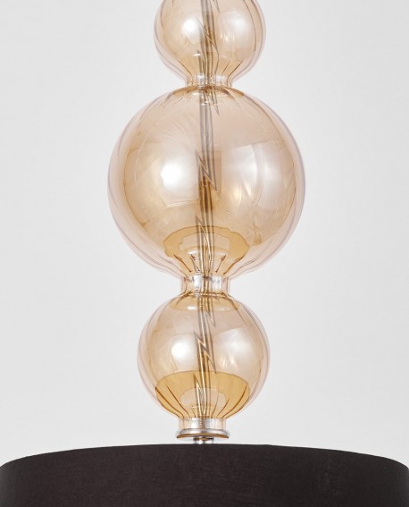 NOWOCZESNA LAMPA WISZĄCA CZARN-ZŁOTA MURANEO