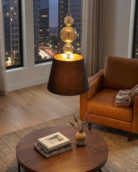 NOWOCZESNA LAMPA WISZĄCA CZARN-ZŁOTA MURANEO