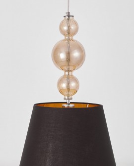 NOWOCZESNA LAMPA WISZĄCA CZARN-ZŁOTA MURANEO