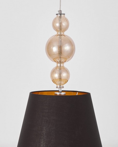 NOWOCZESNA LAMPA WISZĄCA CZARN-ZŁOTA MURANEO