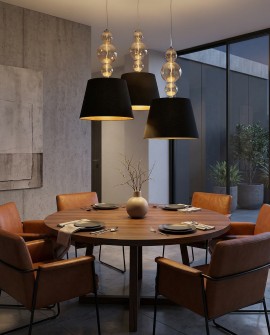 NOWOCZESNA LAMPA WISZĄCA CZARN-ZŁOTA MURANEO