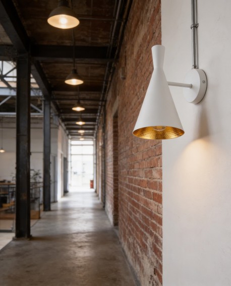 KINKIET LAMPA ŚCIENNA LOFT BIAŁA FOGGI W1 LUMINA DECO