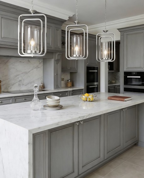 LAMPA WISZĄCA NOWOCZESNA LOFT CHROMOWANA BENTON W1 LUMINA DECO