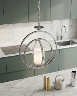 LAMPA WISZĄCA NOWOCZESNA LOFT CHROMOWANA DARTON W1 LUMINA DECO