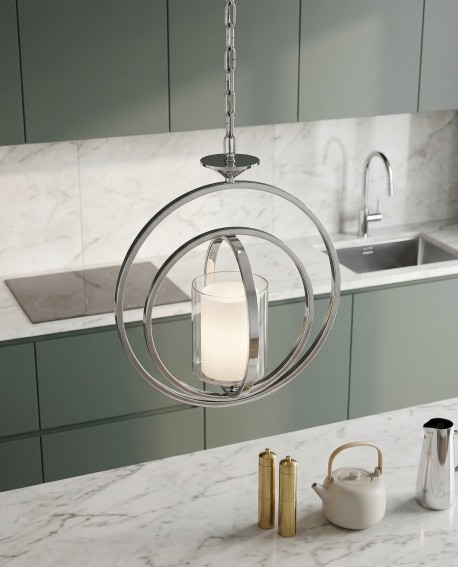 LAMPA WISZĄCA NOWOCZESNA LOFT CHROMOWANA DARTON W1 LUMINA DECO