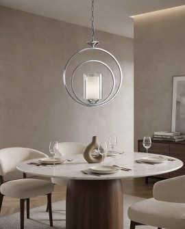 LAMPA WISZĄCA NOWOCZESNA LOFT CHROMOWANA DARTON W1 LUMINA DECO