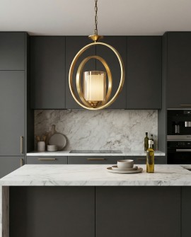 LAMPA WISZĄCA NOWOCZESNA LOFT ZŁOTA DARTON W1 LUMINA DECO