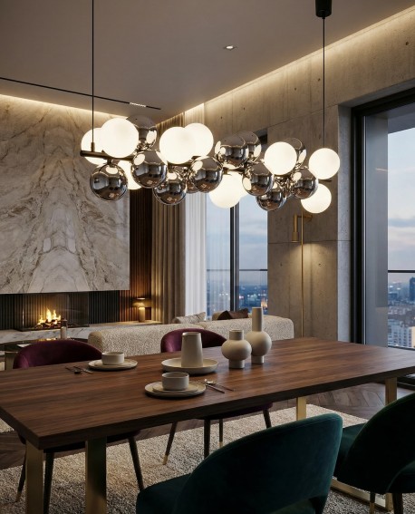 LAMPA WISZĄCA NOWOCZESNA CZARNA SAONA W27 LUMINA DECO