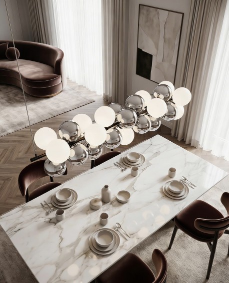 LAMPA WISZĄCA NOWOCZESNA CZARNA SAONA W27 LUMINA DECO