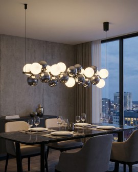 LAMPA WISZĄCA NOWOCZESNA CZARNA SAONA W27 LUMINA DECO