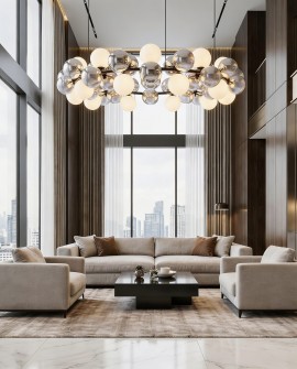 LAMPA WISZĄCA NOWOCZESNA CZARNA SAONA W60 LUMINA DECO