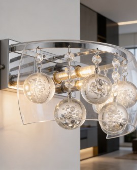LAMPA ŚCIENNA KINKIET NOWOCZESNY FABINA CLEAR W1