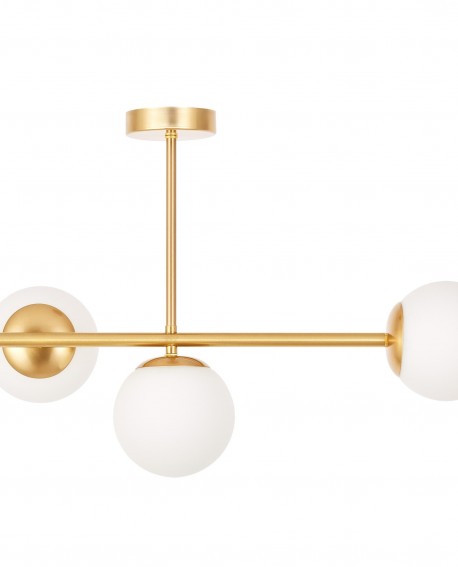 NOWOCZESNA LAMPA SUFITOWA WISZĄCA SZCZOTKOWANE ZŁOTO LEDO W3 LONG