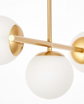 NOWOCZESNA LAMPA SUFITOWA WISZĄCA SZCZOTKOWANE ZŁOTO LEDO W3 LONG