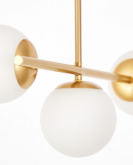 NOWOCZESNA LAMPA SUFITOWA WISZĄCA SZCZOTKOWANE ZŁOTO LEDO W3 LONG