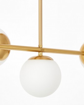 NOWOCZESNA LAMPA SUFITOWA WISZĄCA SZCZOTKOWANE ZŁOTO LEDO W3 LONG