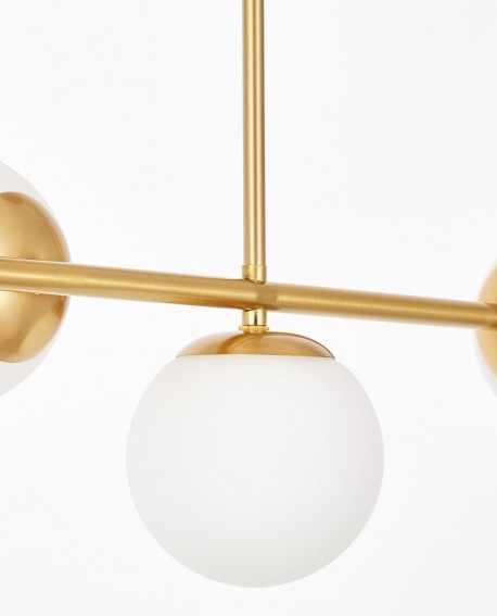 NOWOCZESNA LAMPA SUFITOWA WISZĄCA SZCZOTKOWANE ZŁOTO LEDO W3 LONG