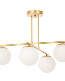 NOWOCZESNA LAMPA SUFITOWA WISZĄCA SZCZOTKOWANE ZŁOTO LEDO W4