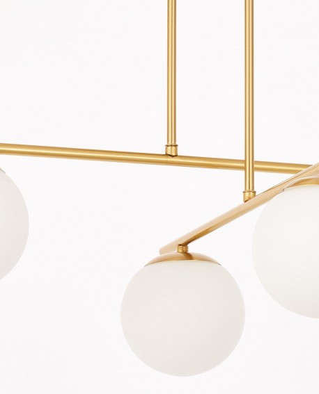 NOWOCZESNA LAMPA SUFITOWA WISZĄCA SZCZOTKOWANE ZŁOTO LEDO W4